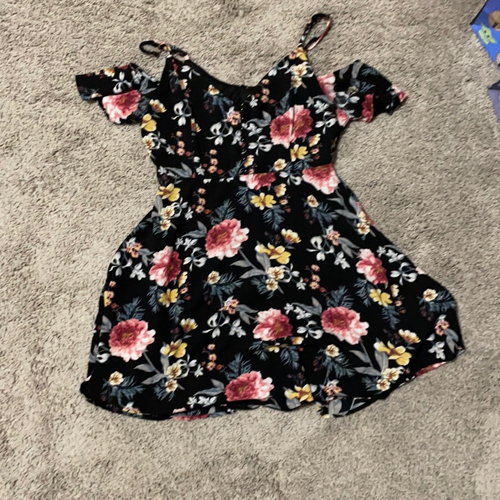 Black floral dress